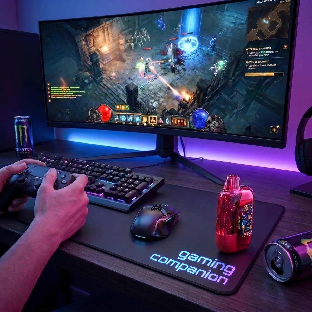AOIN Red device on a desk setup, color series comparison
